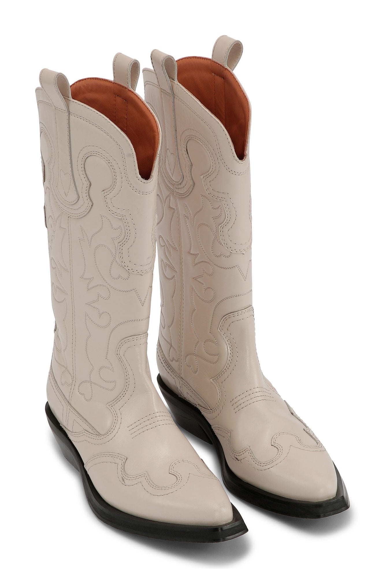 Mid Shaft Embroidered Wester Boot