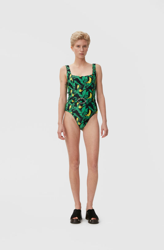 Belted One-Piece Swimsuit