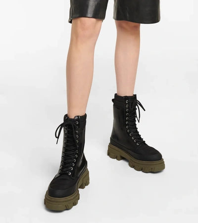 Lace-Up Combat Boots