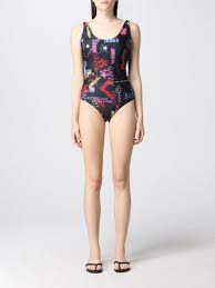 Graphic Twisted Strap Swimsuit